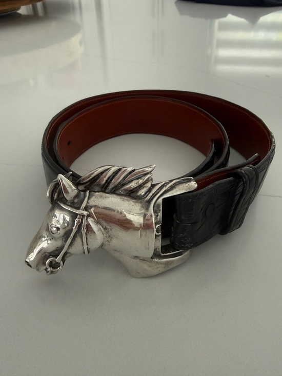 Barry Kieselstein-Cord Sterling Silver Horse House of Felming Alligator Belt main image 11